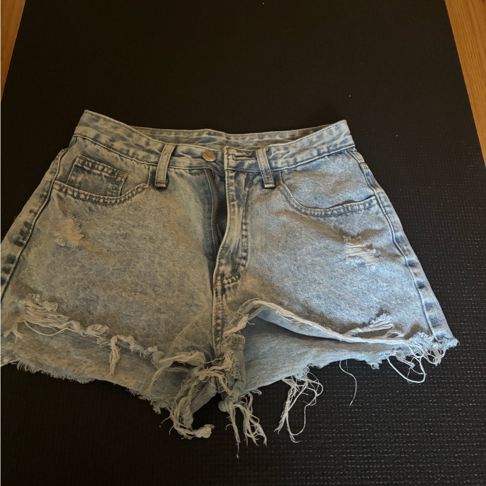 Size 26 Waist - High Waisted Denim Jean Shorts